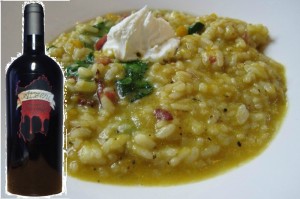 risotto fiori di zucca e pancetta